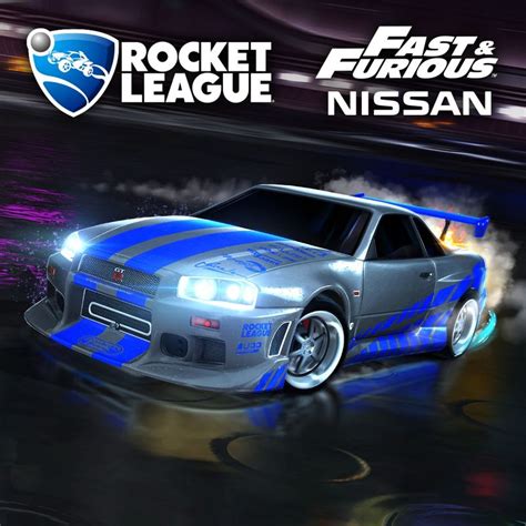 Rocket league Nissan skyline R34 gameplay